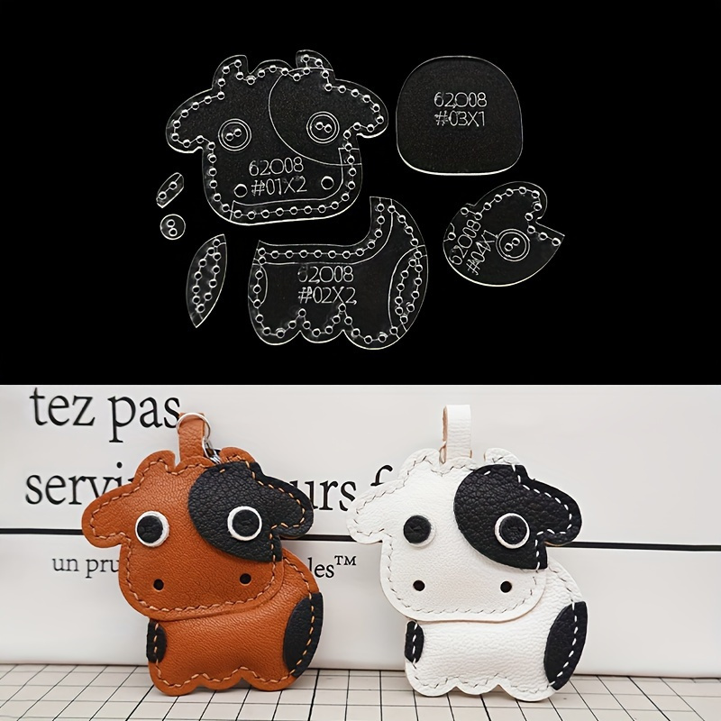 Leatherwork Tools - 7pcs/set Cute Cartoon Cow Acrylic Template