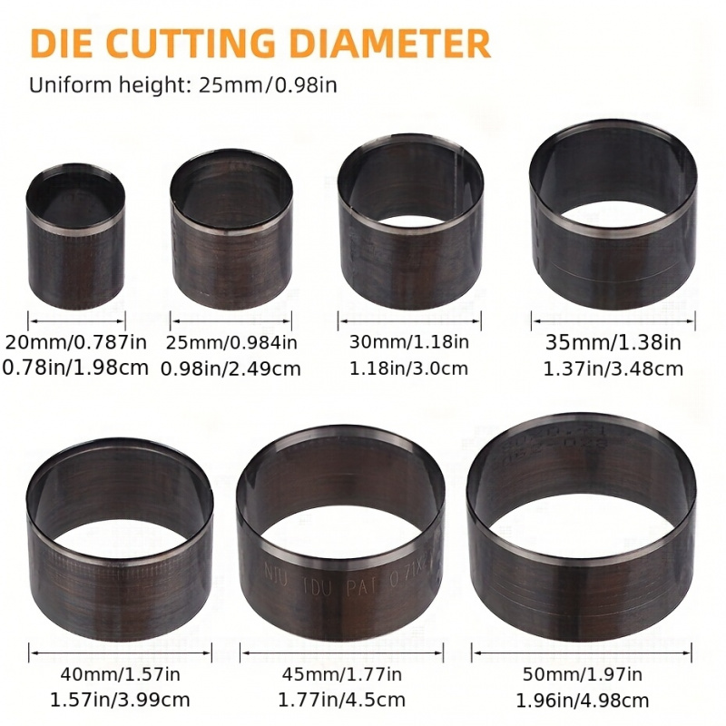 Round Knife Leatherwork - 7-piece watch strap, belt punching machine,