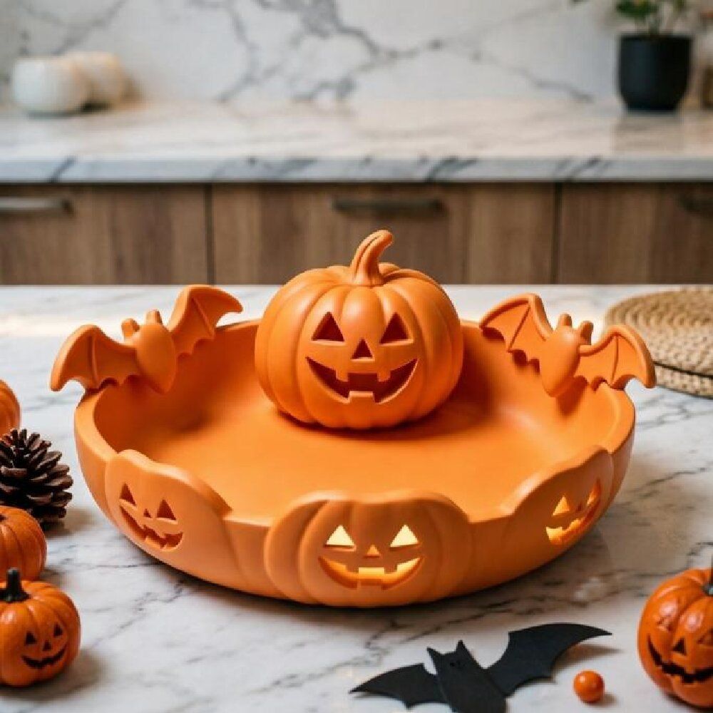 Leather Workbench - Gothic Style Pumpkin Jewelry Tray 3D