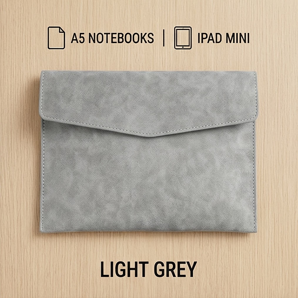 Leather Work Folder - Simple Retro A5 Leather Briefcase Thick