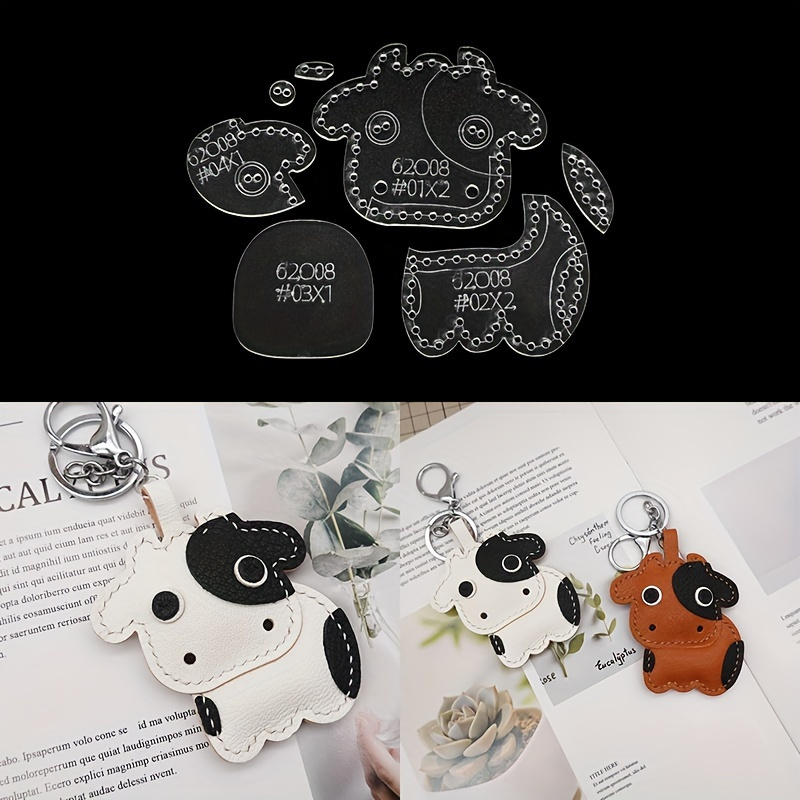 7pcs/set Cute Cartoon Cow Acry - Leatherwork Tools recension och pris