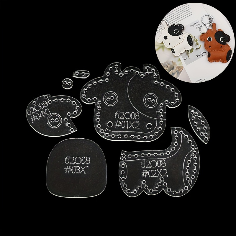 7pcs/set Cute Cartoon Cow Acry - Leatherwork Tools recension och pris
