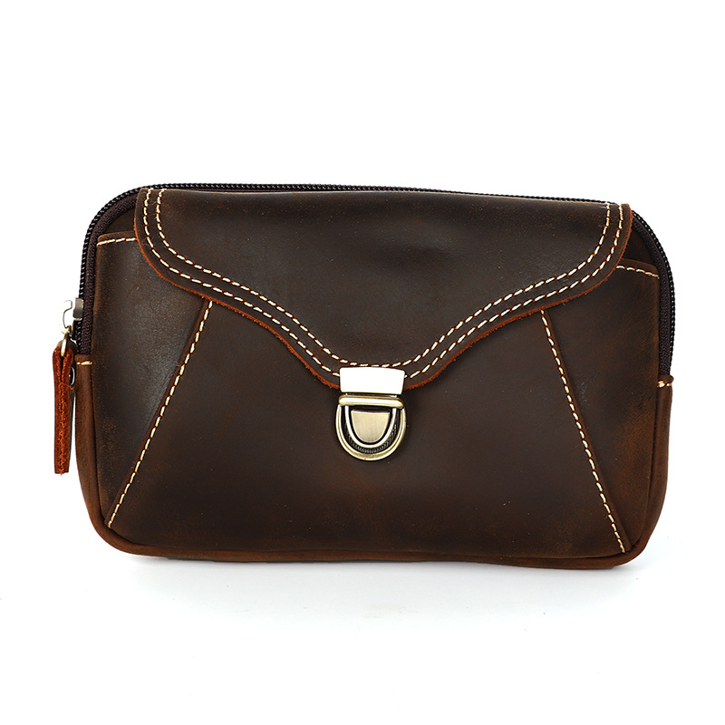 Men's leather waist bag, men's - Leather Work Bag recension och pris