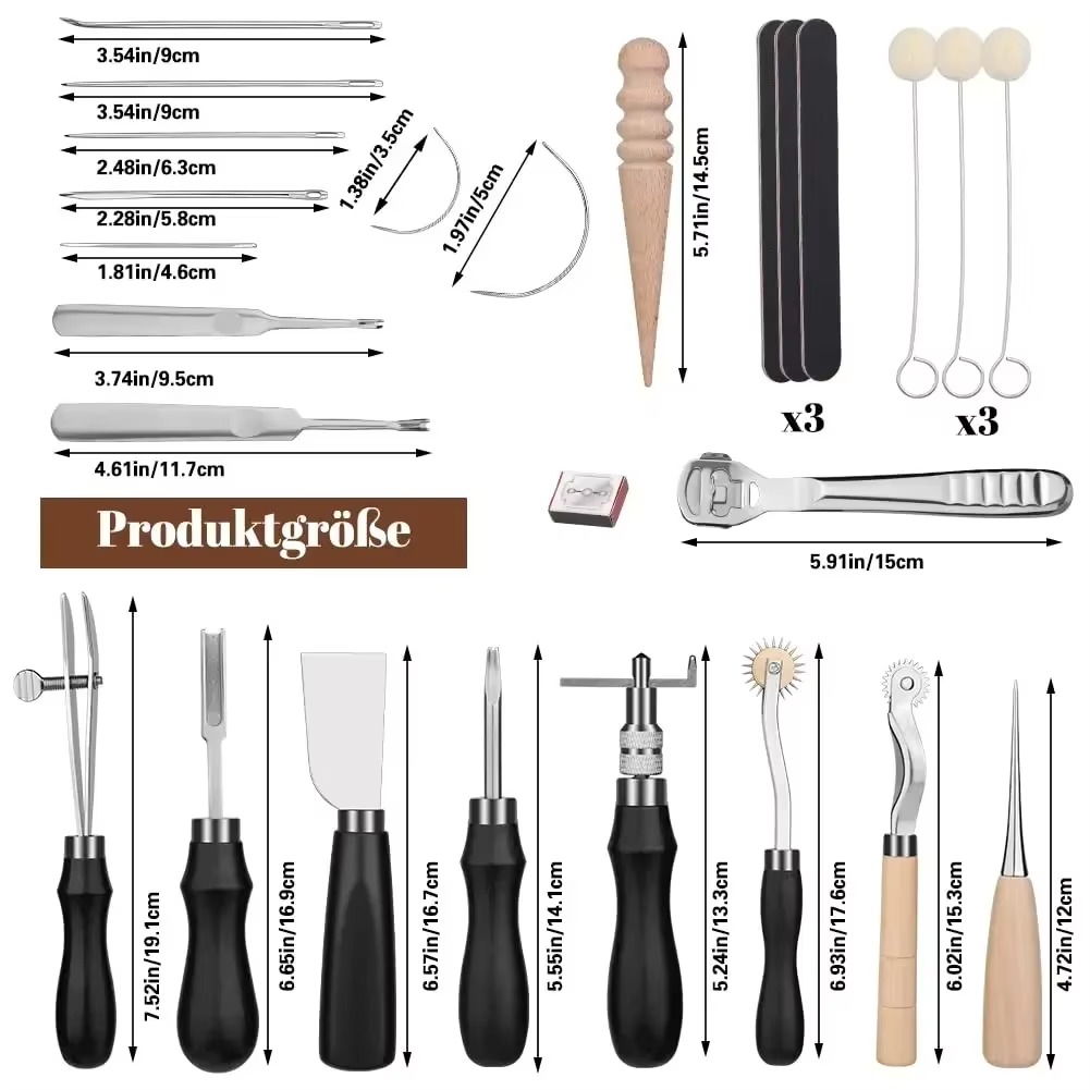 37Pcs Leather Work Tools Leath - Leatherwork Beginner Tools recension och pris