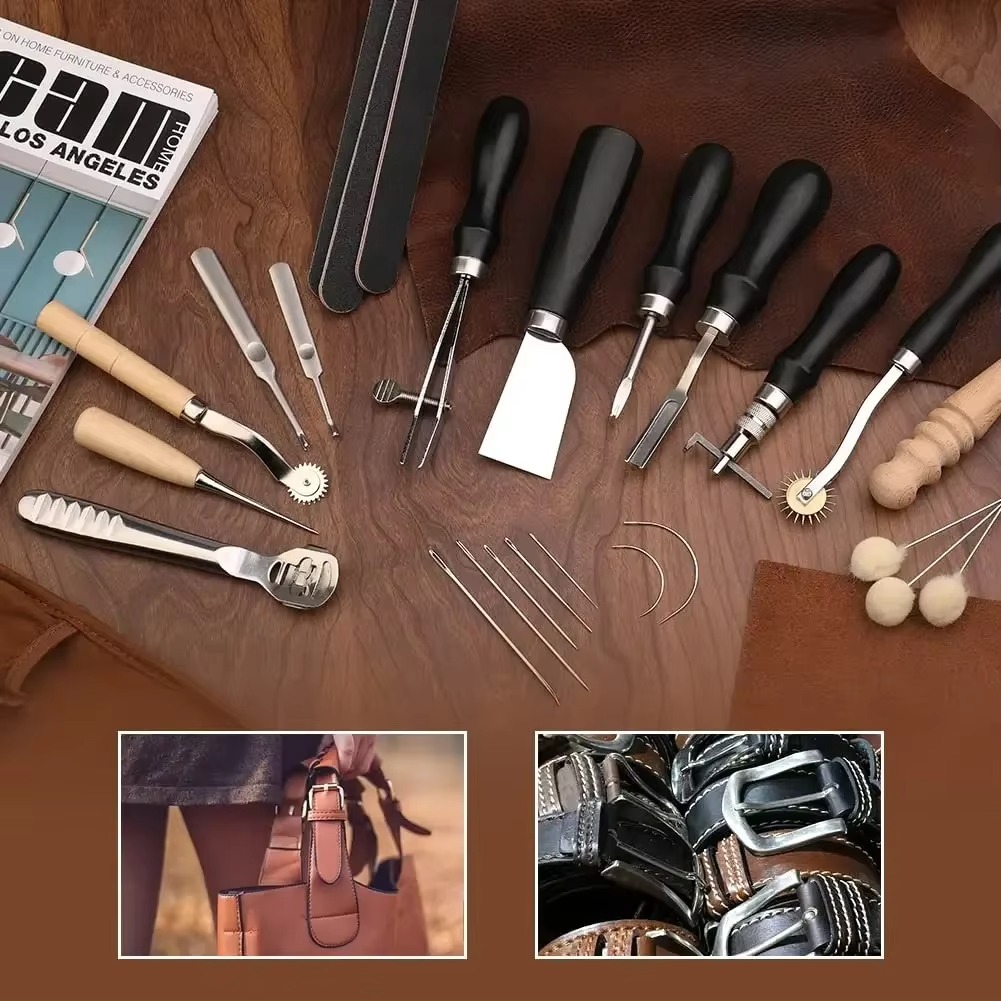 37Pcs Leather Work Tools Leath - Leatherwork Beginner Tools recension och pris