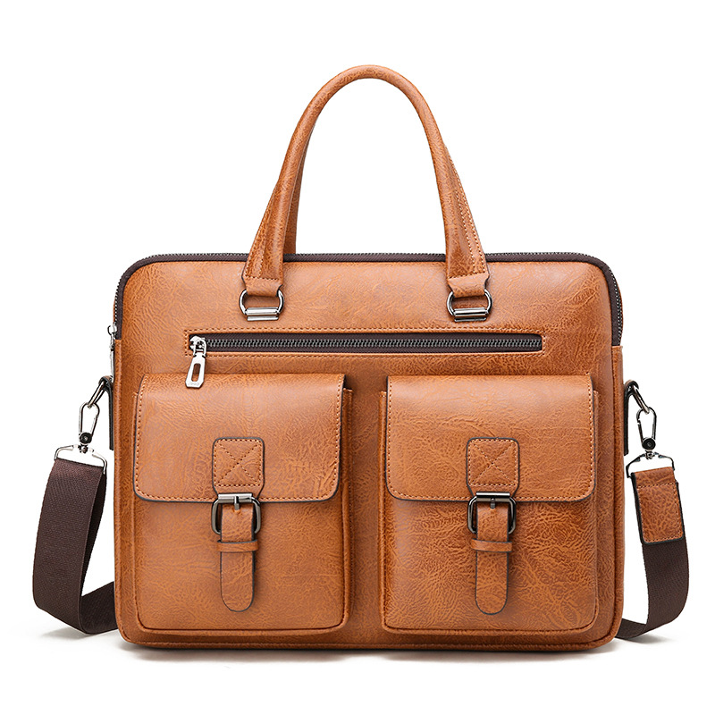 Luxury Brand Man Business Brie - Leather Work Bag recension och pris