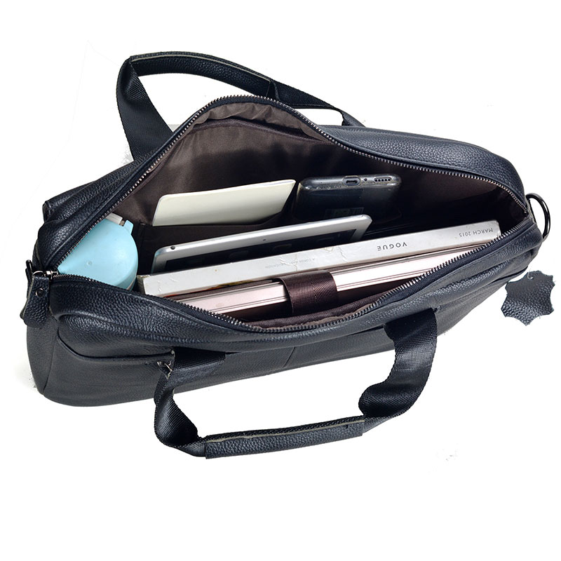 Large Men's Genuine Leather Ha - Leather Work Bag recension och pris