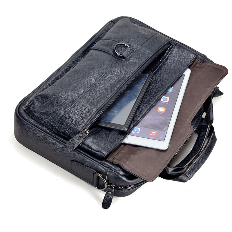 Large Men's Genuine Leather Ha - Leather Work Bag recension och pris