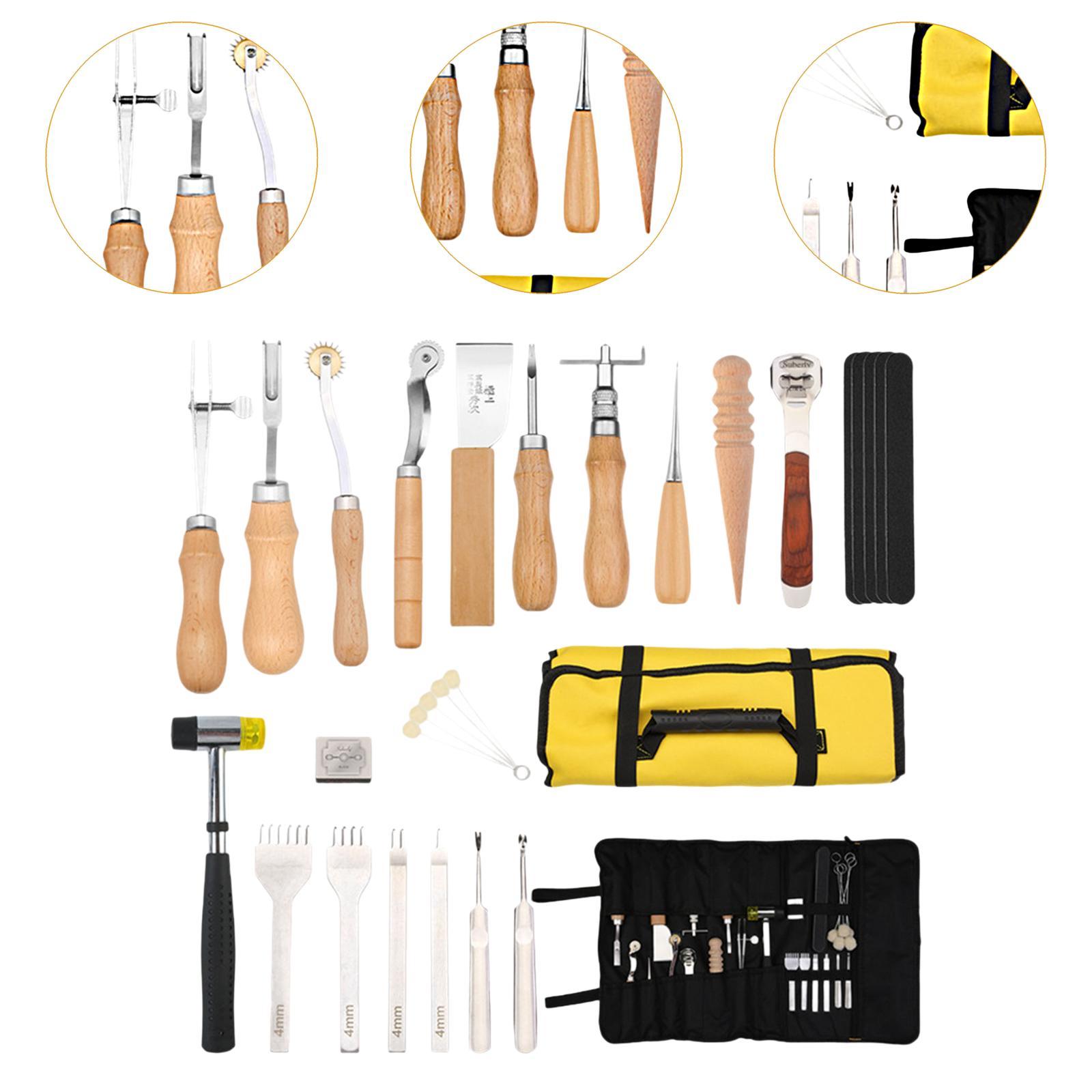 29 Pieces PU Leather Working K - Leatherwork Beginner Tools recension och pris