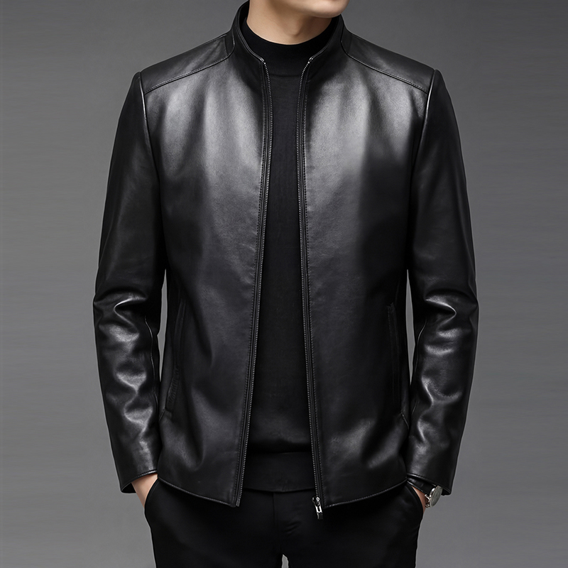 100% sheepskin genuine leather - Leather Work Jacket recension och pris