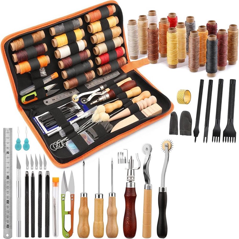 AB08-Leather Working Tools Kit - Leatherwork Beginner Tools recension och pris