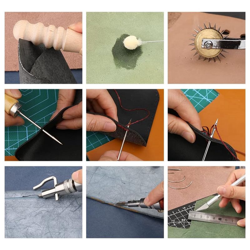 AB08-Leather Working Tools Kit - Leatherwork Beginner Tools recension och pris