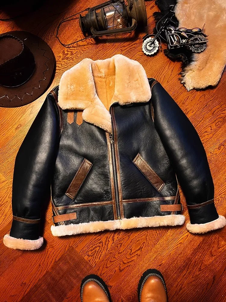 LNY!Top quality .Classic Air F - Leather Work Jacket recension och pris