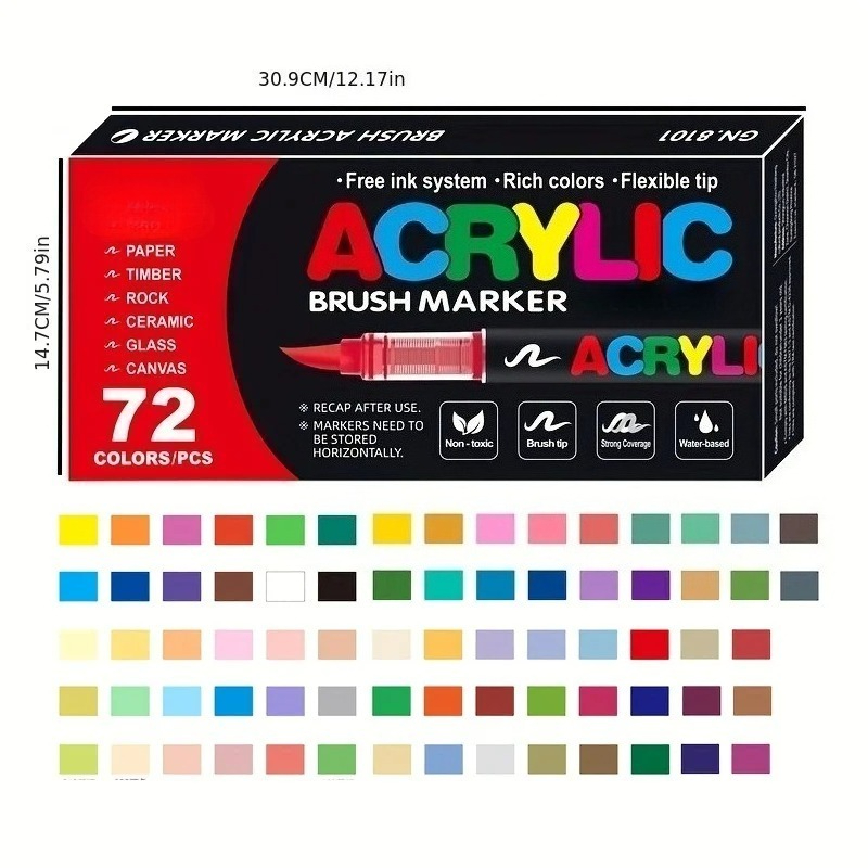 12-120 Colors Acrylic Paint Pe - Copic Marker Classic recension och pris
