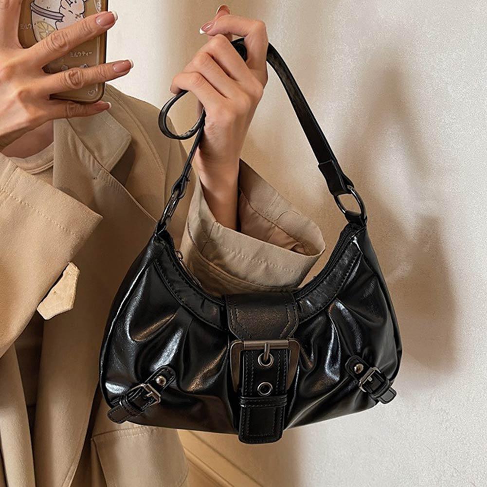 Y2K Retro Pleated Hobo Shoulde - Leatherwork Workshop recension och pris