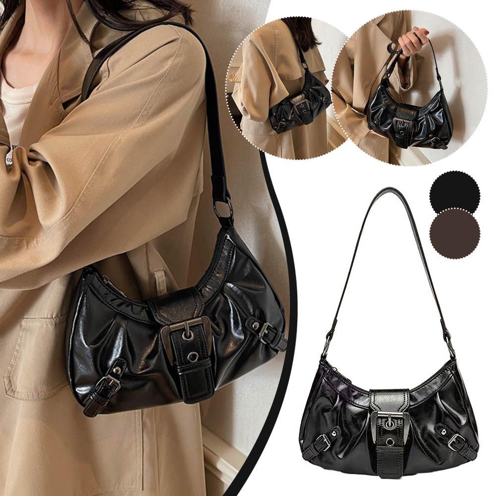 Y2K Retro Pleated Hobo Shoulde - Leatherwork Workshop recension och pris