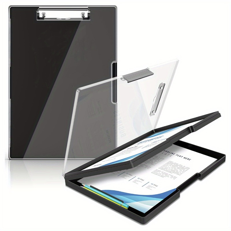 1 Pc Black Clipboard with Stor - Leather Work Folder recension och pris