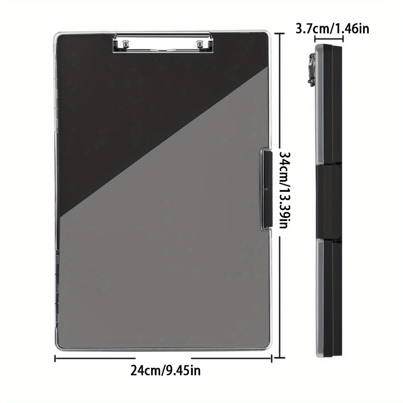 1 Pc Black Clipboard with Stor - Leather Work Folder recension och pris