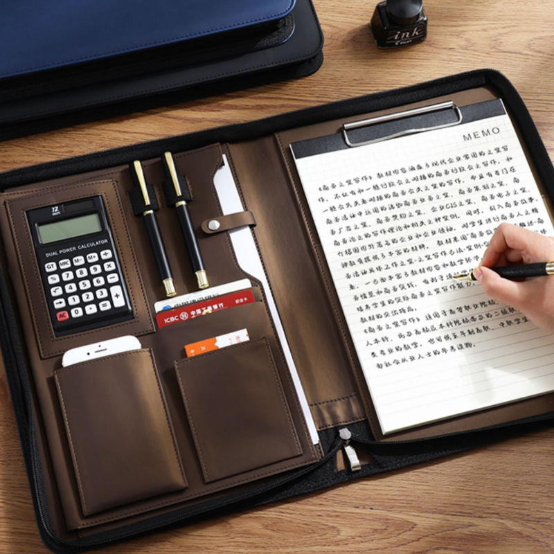 Multifunctional A4/A5 PU Leath - Leather Work Folder recension och pris