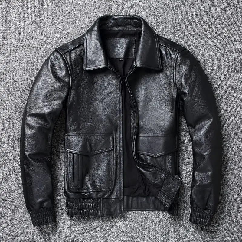 2024 New Plus Size 8XL Men's w - Leather Work Jacket recension och pris