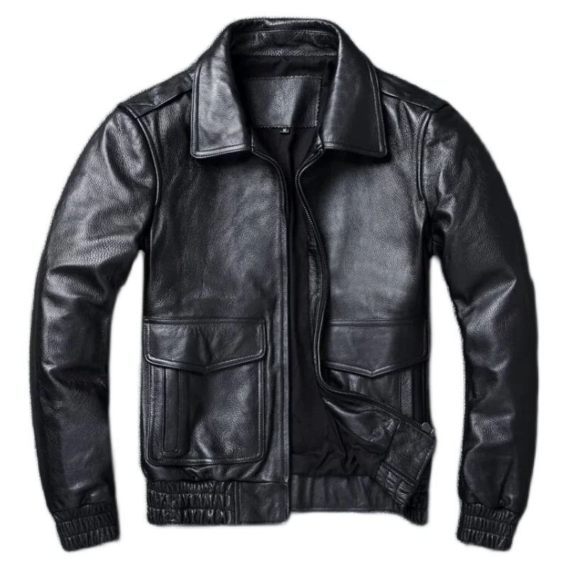 2024 New Plus Size 8XL Men's w - Leather Work Jacket recension och pris