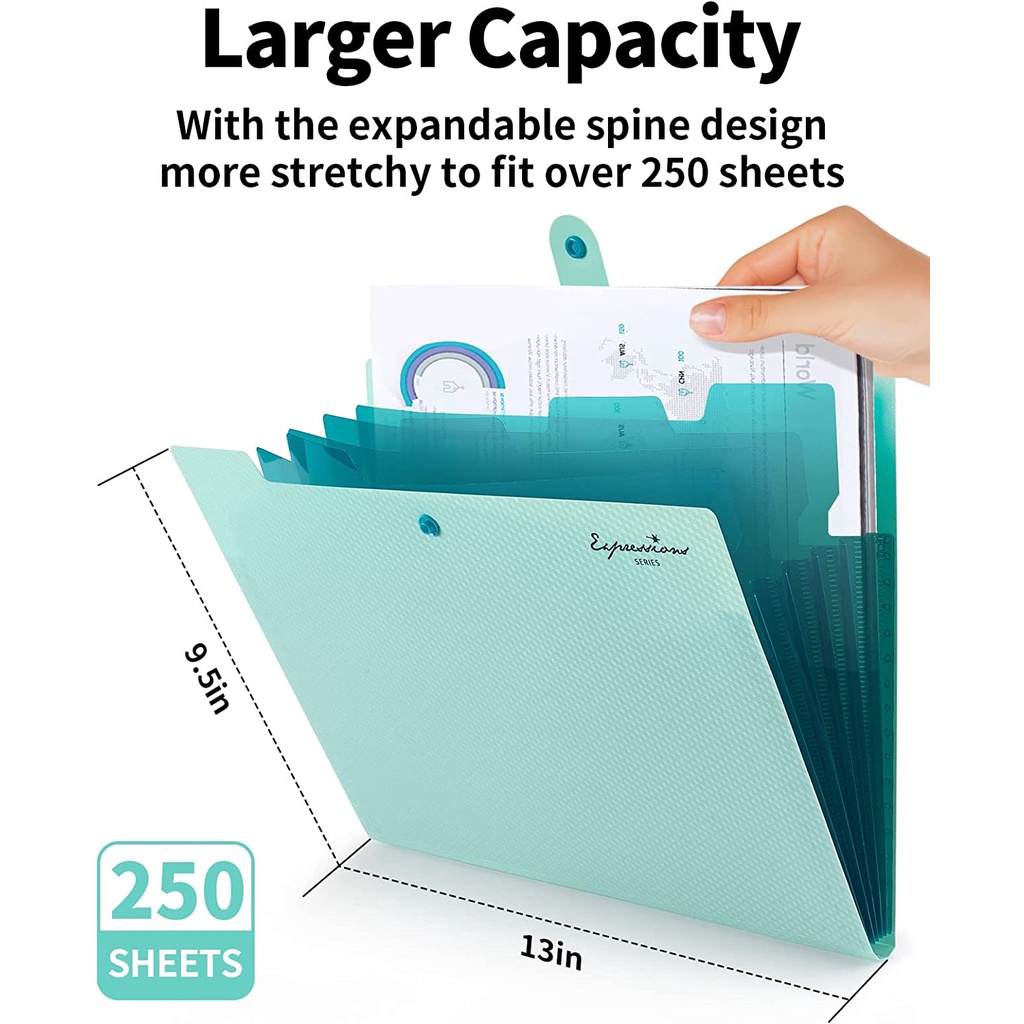 Expanding File Folder,5 Pocket - Leather Work Folder recension och pris