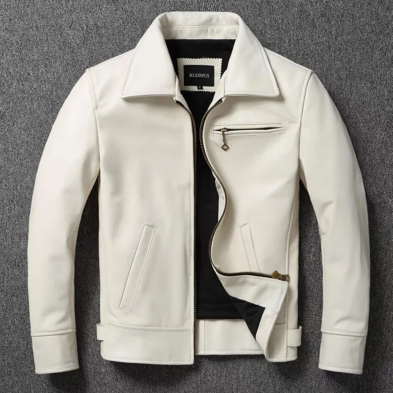 Men's Genuine Leather Jacket W - Leather Work Jacket recension och pris
