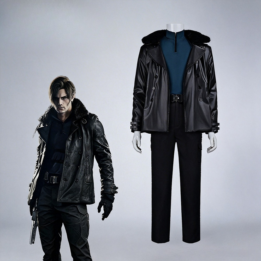 Game Leon Kennedy Re9 Evil Cos - Leather Work Jacket recension och pris