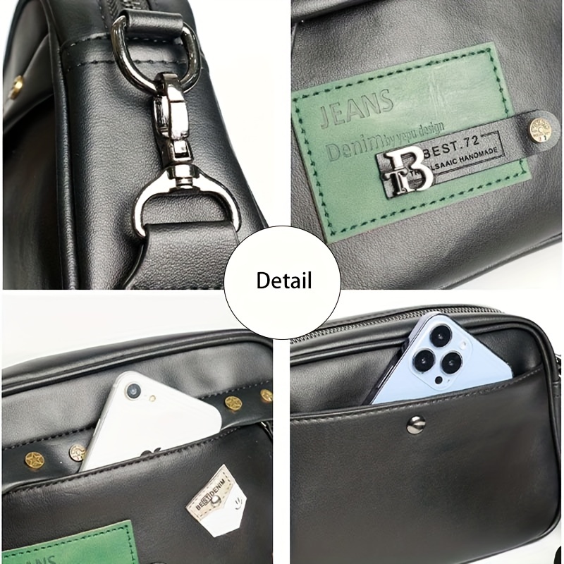 Street Trendy Shoulder Bag for - Leather Work Bag recension och pris