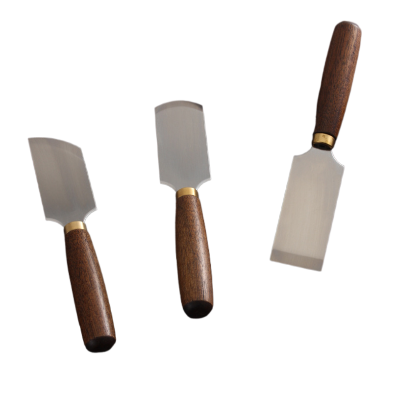 Walnut Handle D2 Steel Japanes - Round Knife Leatherwork recension och pris