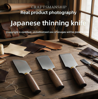 Walnut Handle D2 Steel Japanes - Round Knife Leatherwork recension och pris